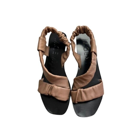 M. Gemi Gabriana Ruched Soft Leather Pink Slip On Sandals 39 0917 - Picture 2 of 4